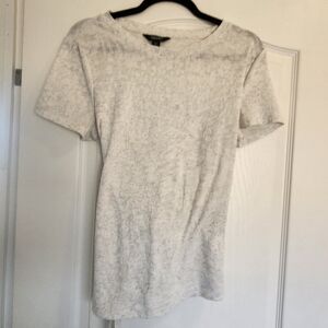 Simply Vera Vera Wang White Burnout Short Sleeve Tee XL EUC